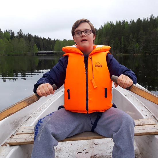 Soutaja veneessä